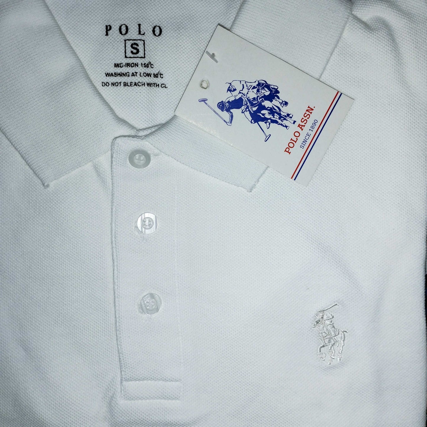 White Polo Imported T-Shirt – Premium Quality