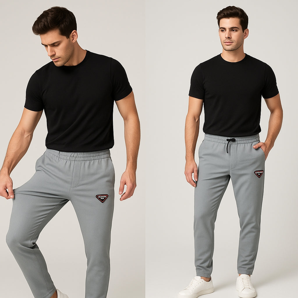 Parada Milano Grey Dry Fit Trouser for Men