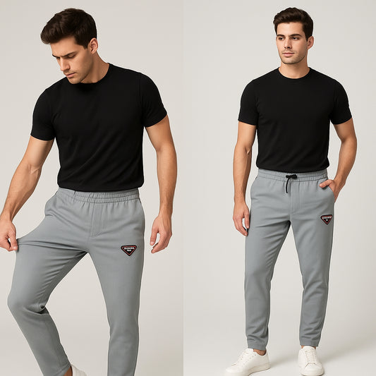 Parada Milano Grey Dry Fit Trouser for Men