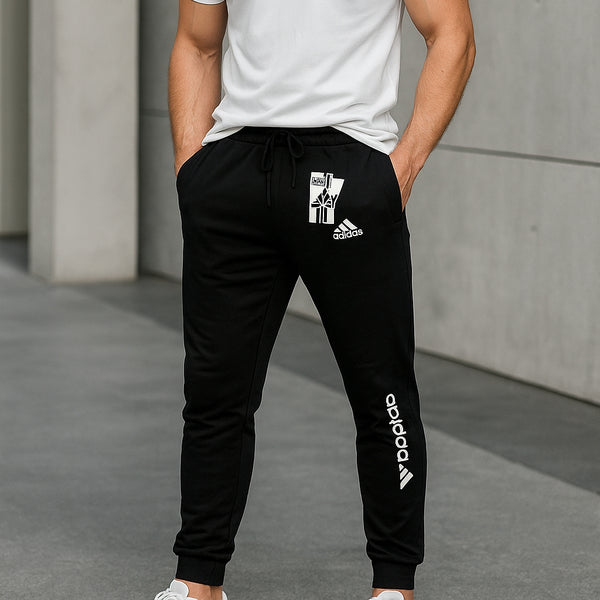 Adidas Black Lycra Stretchable Imported Trouser – Premium Fit