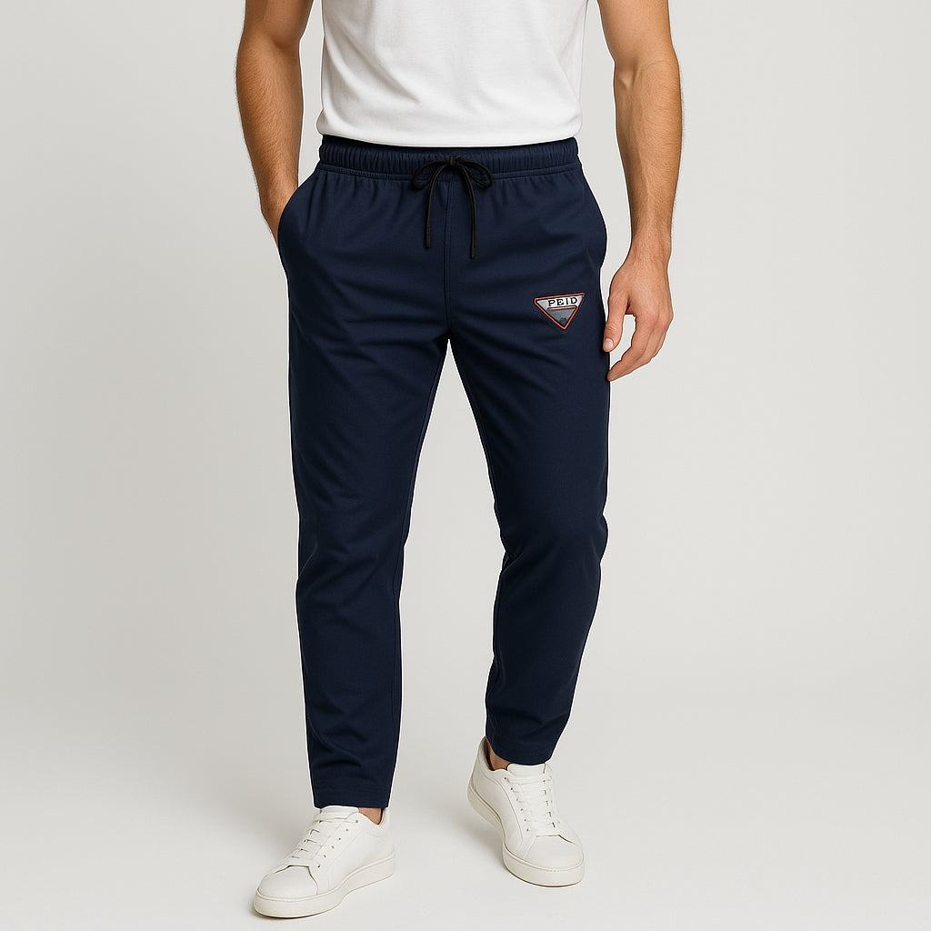 Parada Milano Tealish Blue Dry Fit Trouser for Men