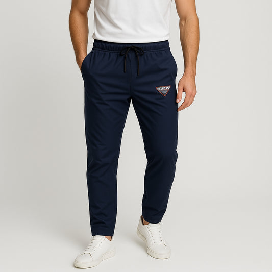 Parada Milano Tealish Blue Dry Fit Trouser for Men