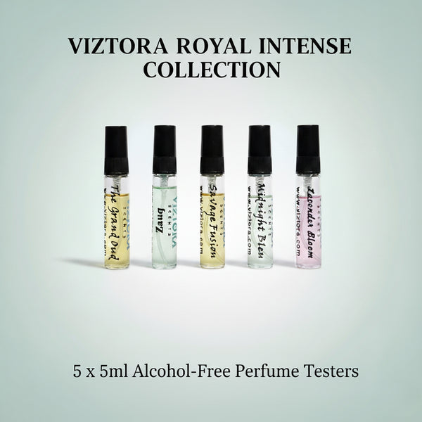 Viztora Royal Intense Collection – 5 Premium Alcohol-Free Perfume Testers