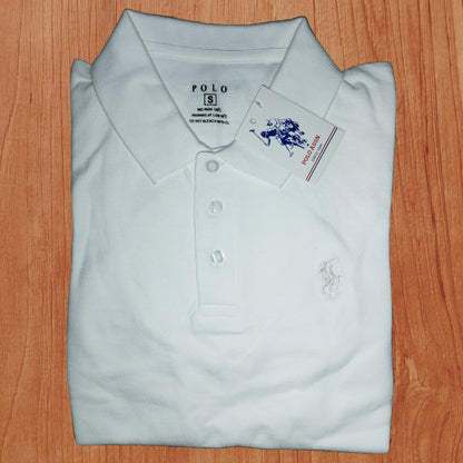 White Polo Imported T-Shirt – Premium Quality